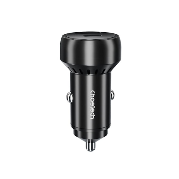 Choetech TC0014 USB-C USB-A PD 60W billader med LED-bakgrunnsbelysning - Svart