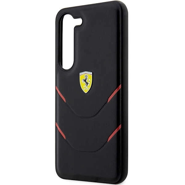 FERRARI HOT STAMP LINES ETUI TIL SAMSUNG GALAXY S23+ - SORT