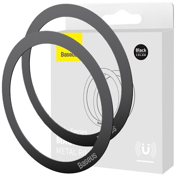 Baseus Halo Series magnetisk ring (2 stk/pakning) svart (PCCH000001)