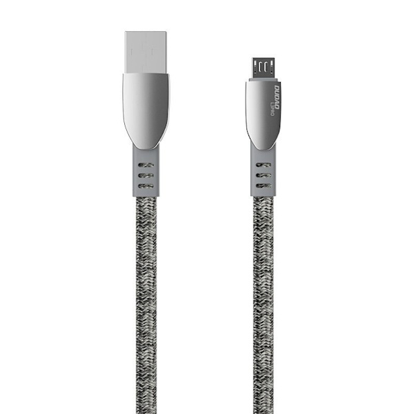 Dudao flettet kabel USB - micro USB 5 A 1 m grå (L3PROM grå)
