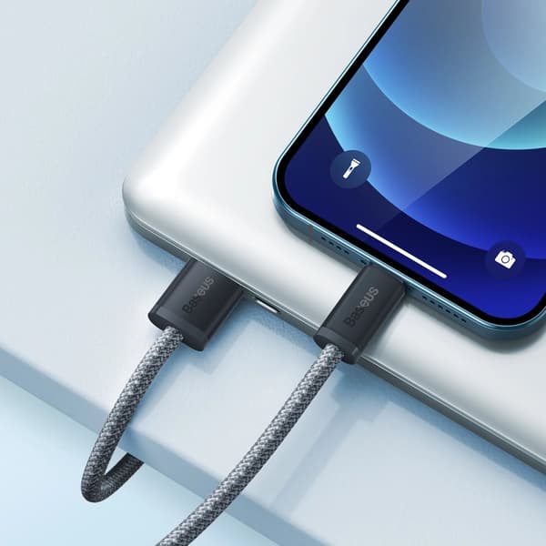 Baseus iPhone USB - Lightning-kabel 1 m, 2,4 A grå (CALD000416)