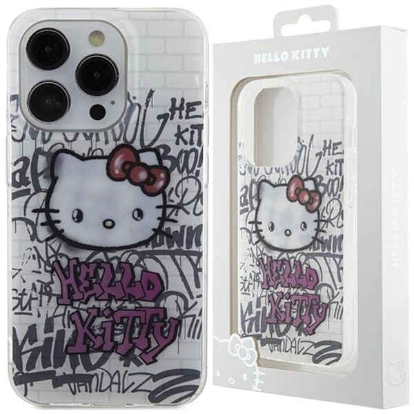 Hello Kitty IML Kitty On Bricks Graffiti-deksel til iPhone 13 Pro Max - hvit