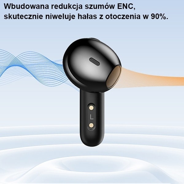 AWEI Bluetooth 5.3 T66 TWS hörlurar + dockningsstation svart/svart