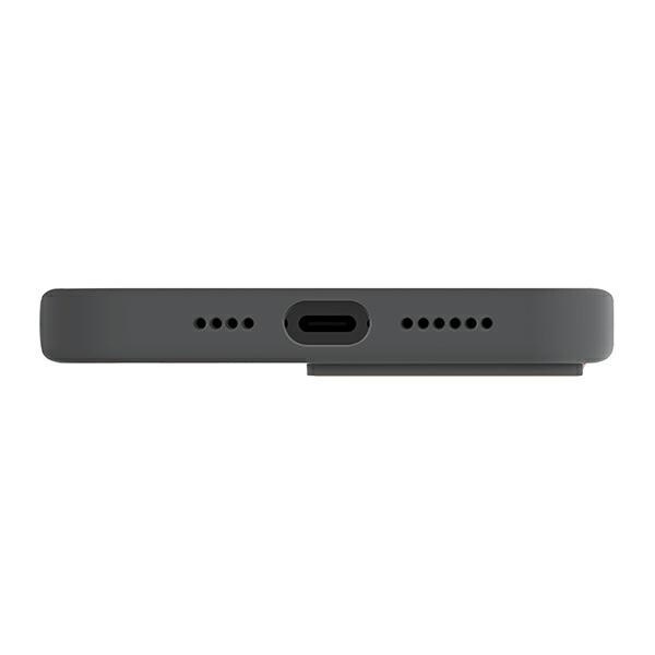 UNIQ Lino Hue iPhone 14 Pro 6.1 deksel Magclick Lader grå/karbon grå
