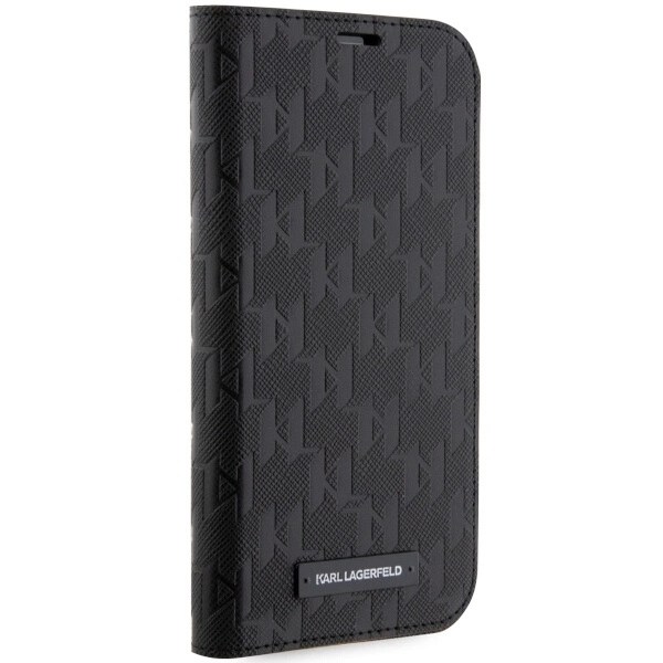 KARL LAGERFELD SAFFIANO MONOGRAM ETUI TIL IPHONE 14 PRO MAX - SORT