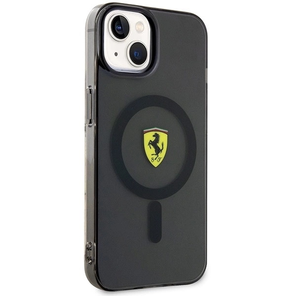 FERRARI TRANSLUCENT MAGSAFE ETUI TIL IPHONE 14 PLUS - SORT