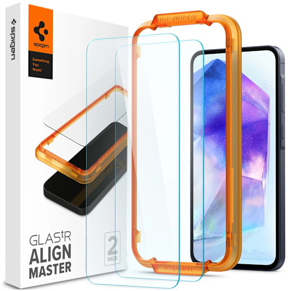 SPIGEN GLASS TR ALIGNMASTER 2 PACK - SAMSUNG GALAXY A55