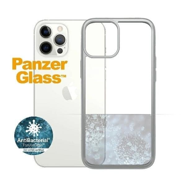 PANZERGLASS CLEARCASE ETUI TIL IPHONE 12 PRO MAX - GENNEMSIGTIG OG SØLV