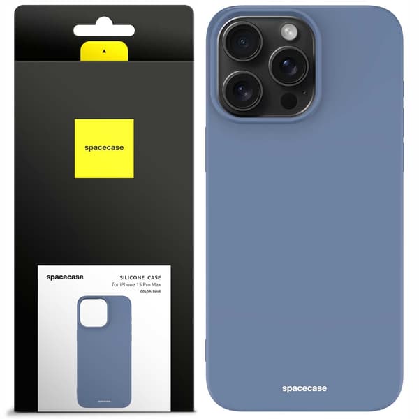 Spacecase Silikonfodral För Iphone 15 Pro Max Blue