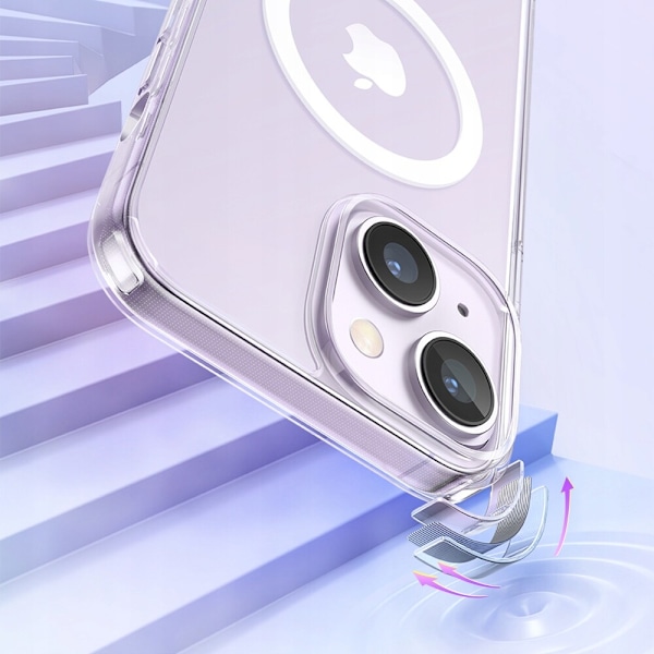 MCDODO MAGNETIC CLEAR FODRAL FÖRSTÄRKAT FOR MAGSAFE IPHONE 15 PLUS SVART