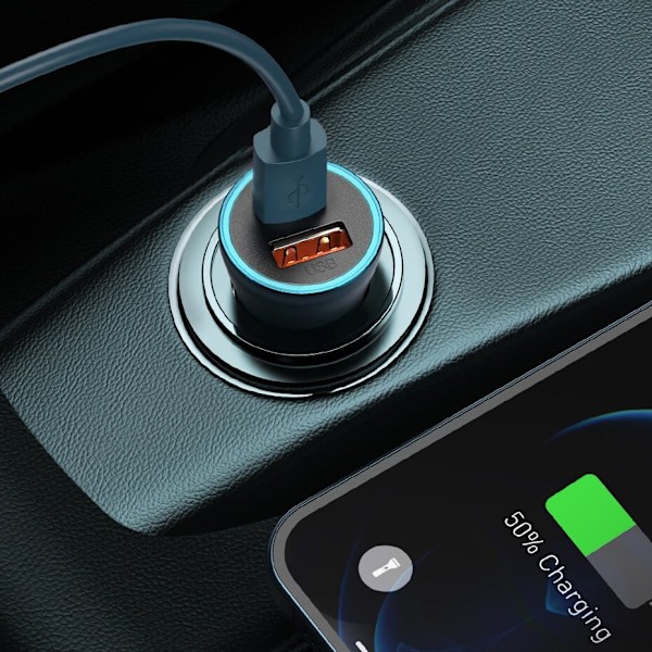 BASEUS USB-LADER TYPE C 40 W USB TYPE C KABEL GRÅ