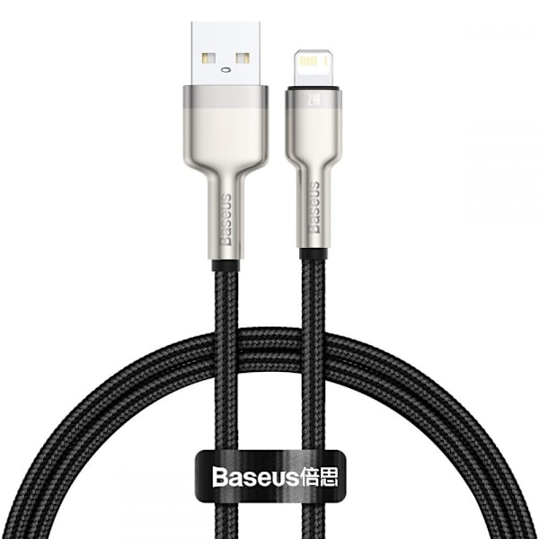 BASEUS CAFULE METALL LYNKABEL 2.4A 25CM SORT