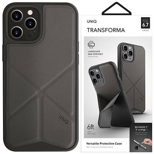 UNIQ TRANSFORMA ETUI TIL IPHONE 12 PRO MAX - GRÅ