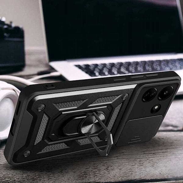 Spacecase Case Cover För Xiaomi Poco C65 Redmi 13C Svart