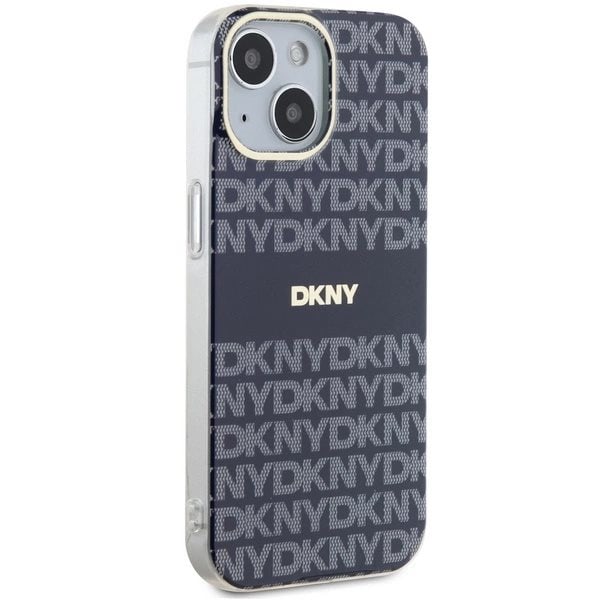 DKNY IML Mono & Stripe MagSafe Beskyttelsesveske for iPhone 15/14/13 - Blå