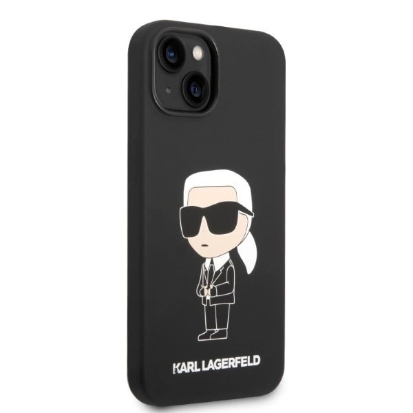 KARL LAGERFELD SILIKONE IKONIK MAGSAFE ETUI TIL IPHONE 14 PLUS - SORT