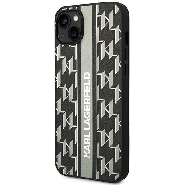 KARL LAGERFELD MONOGRAM STRIPE ETUI TIL IPHONE 14 PLUS - GRÅ