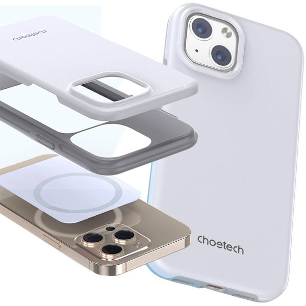 Choetech MFM Anti-drop-deksel laget for MagSafe-deksel for iPhone 13 hvit (PC0112-MFM-WH)