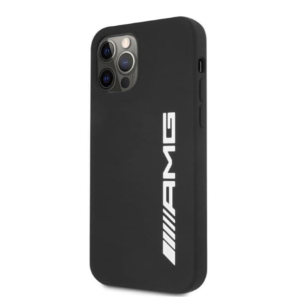 AMG SILICONE BIG LOGO COVER TIL IPHONE 12 PRO MAX - SORT