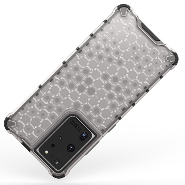 Honeycomb pansret deksel med gelramme for Samsung Galaxy S22 Ultra transparent