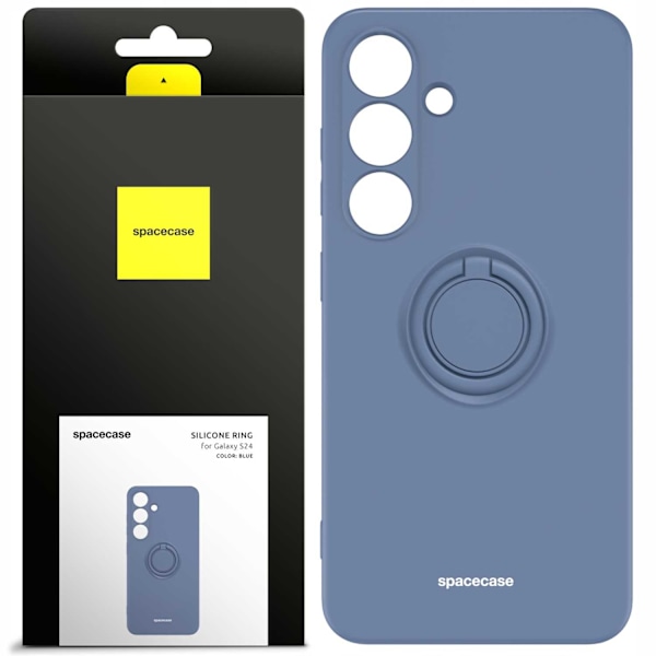 Spacecase Silikonecase Ring För Samsung Galaxy S24 Blue