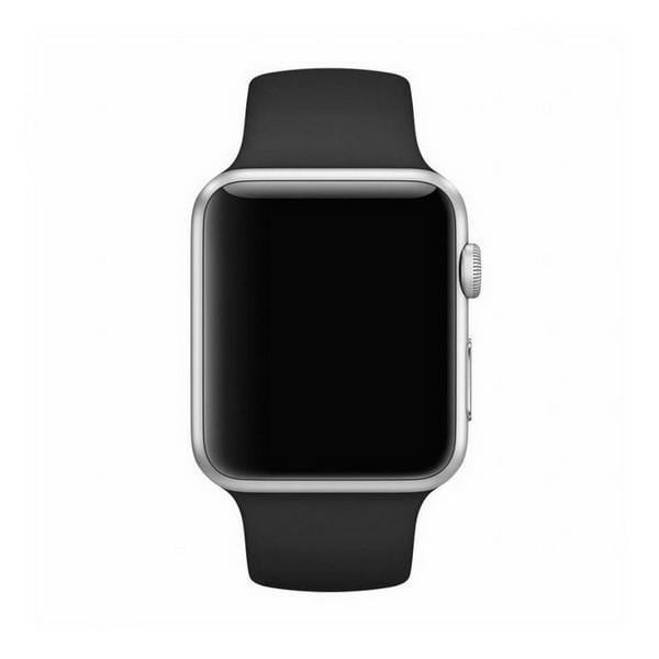 Mercury Silicon Apple Watch-armband 42/44/45 mm svart/svart