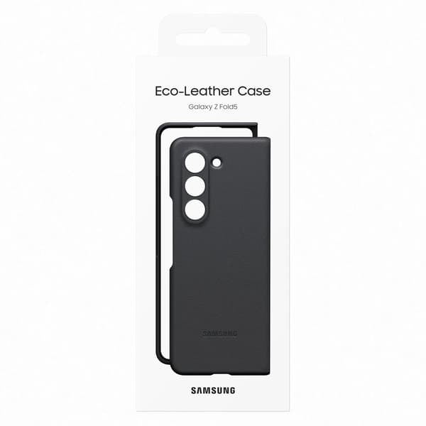 ØKO-LÆDER ETUI TIL SAMSUNG GALAXY Z FOLD 5 - SORT