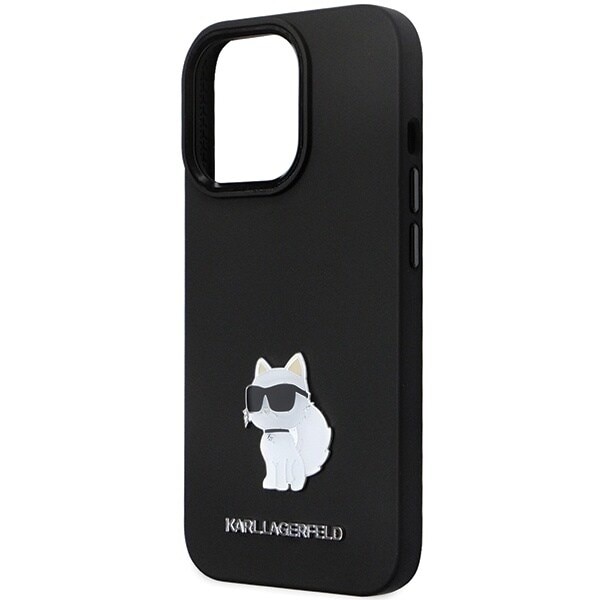Karl Lagerfeld KLHCP14XSMHCNPK-deksel til iPhone 14 Pro Max 6.7 - svart silikon C metallstift