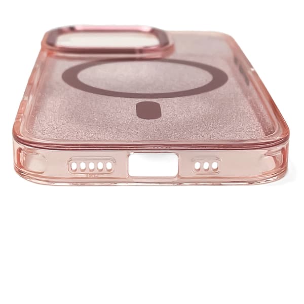 GLITTER CASE MAGSAFE TIL IPHONE 16 PRO - PINK MED GLITTER