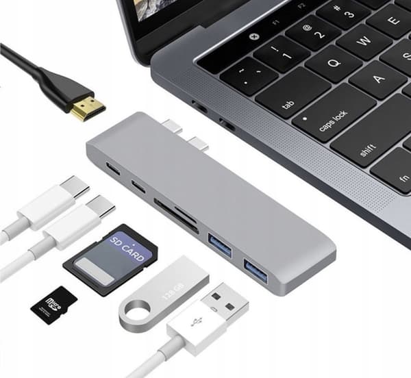 ADAPTERHUB USB-C USB THUNDERBOLT HDMI 4K ADAPTER FOR MACBOOK PRO AIR