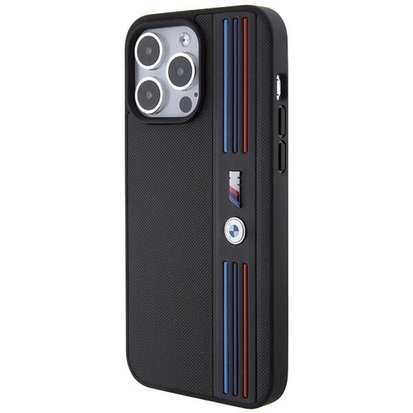 BMW Tricolor M Collection deksel til iPhone 15 Pro - svart