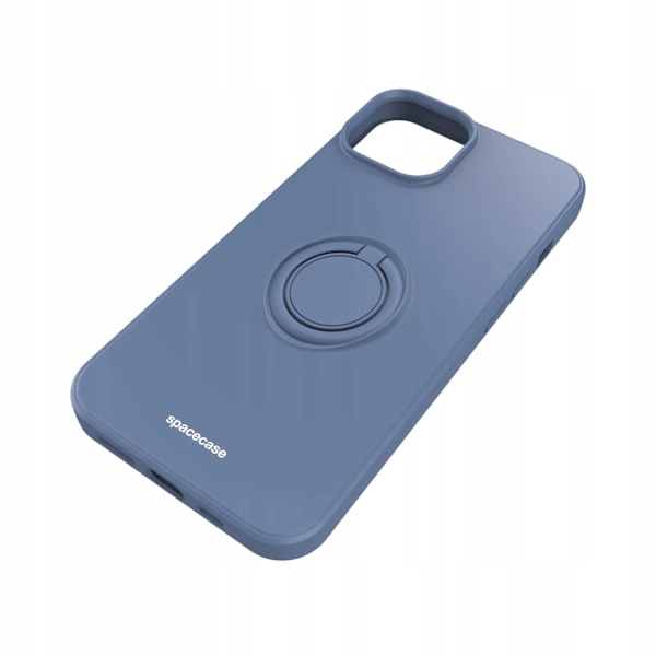 Spacecase Silikon Case Ring För Iphone 14 Blåt Telefonsskydd