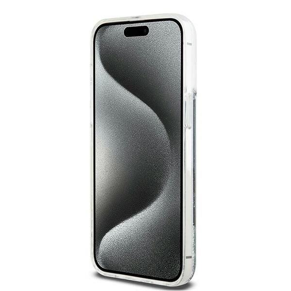 DKNY Liquid Glitter Big Logo Beskyttelsesveske til iPhone 15 Pro Max - Svart