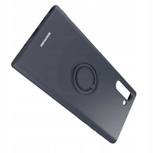 Spacecase Silikonecase Ring För Galaxy Note 10 Telefon Svart