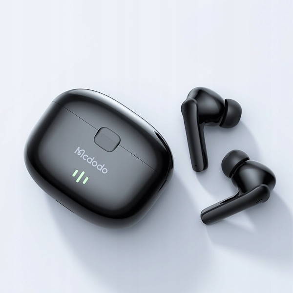 MCDODO TRÅDLÖSA IN-EAR BLUETOOTH HODETELEFON MED MICROPHONE SVART FODRAL