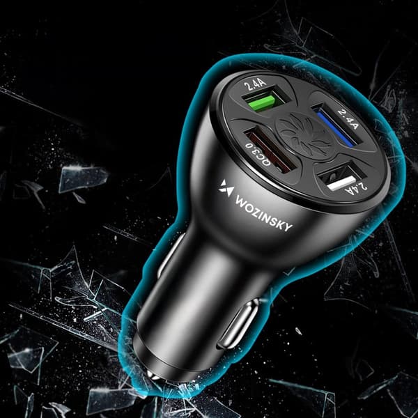 Wozinsky WCCAW 50W 4x USB-A QC billader - hvit