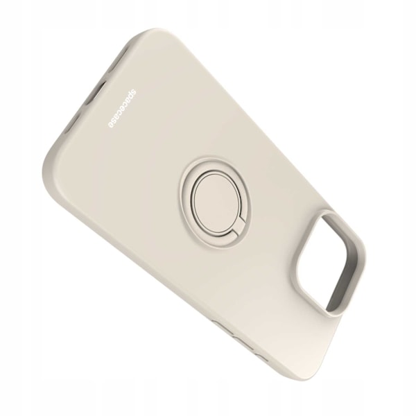 Spacecase Silikon Ringfodral För Iphone 15 Pro Max Bone Case Cover