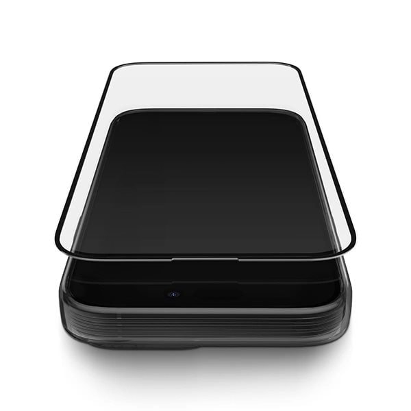 UNIQ Optix matt frostet herdet glass for iPhone 15 Plus / 14 Pro Max med applikator