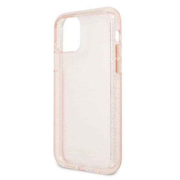 Guess GUHCN58PCGLPI iPhone 11 Pro rosa/rosa hardt deksel Glitter