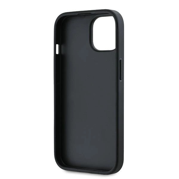 KARL LAGERFELD DIAGONAL QUILTED SCRIPT COVER TIL IPHONE 15 PLUS / 14 PLUS - SORT