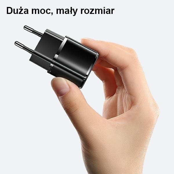 USAMS Lad. nätverk. 1xUSB-C T36 mini 20W + USB-C-Lightning-kabel vit/vit PD3.0 Snabbladdning XFKXLOGTL02 (US-CC124+US-SJ484)