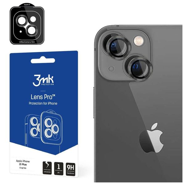 APPLE IPHONE 15 PLUS - 3MK LENS PROTECTION PRO GRAPHITE