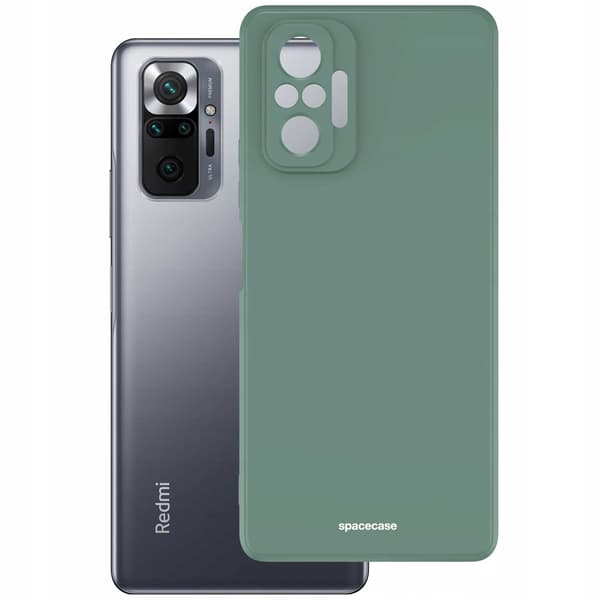 Spacecase Silikonfodral För Xiaomi Redmi Note 10 Pro Mörkgrön
