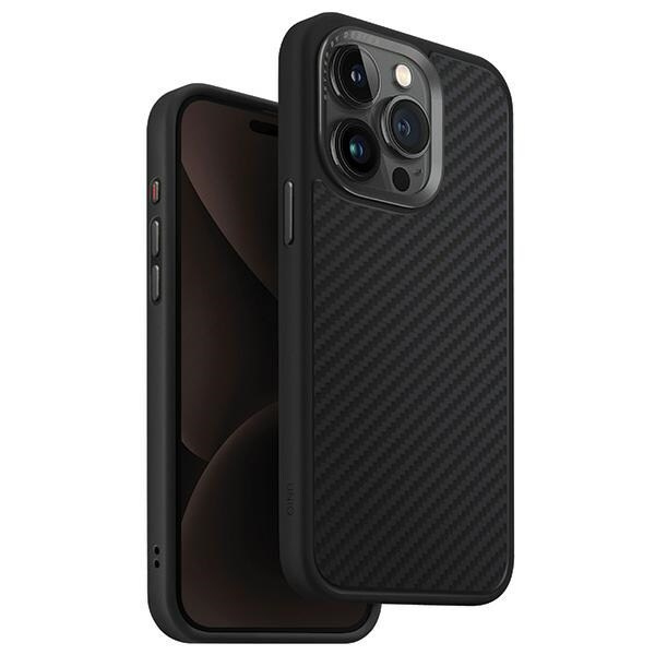 UNIQ-deksel Keva iPhone 15 Pro Max 6.7 Magclick Oppladbar svart/kullsvart
