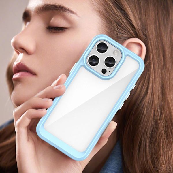 OUTER SPACE COVER MED GELRAMME TIL IPHONE 16 PRO MAX - BLÅ