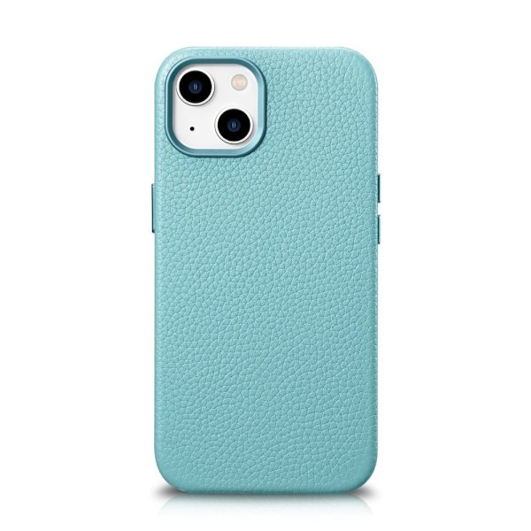 ICARER CASE CASE COVER LÆDER MED MAGSAFE TIL IPHONE 14 GRØN