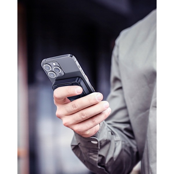 INNOSTYLE POWERMAG 2IN1 SNABB INDUKTION POWERBANK FÖR MAGSAFE 10000MAH STATIV VIT