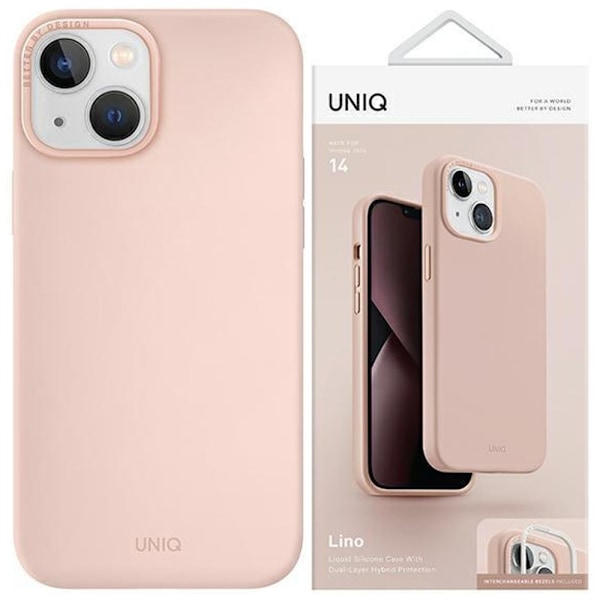 Uniq Lino beskyttelsesdeksel til iPhone 14 Plus - rosa