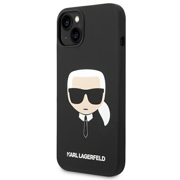KARL LAGERFELD SILIKONE KARL'S HEAD MAGSAFE ETUI TIL IPHONE 14 PLUS - SORT