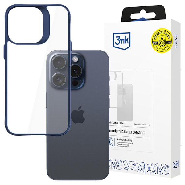 APPLE IPHONE 15 PRO MAX - 3MK SATIN ARMOR CASE+ BLUE